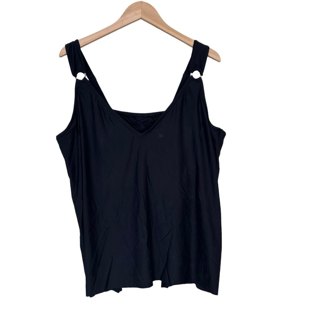 Birdsong Black Tankini Bathing Suit Top Sz 22G/H